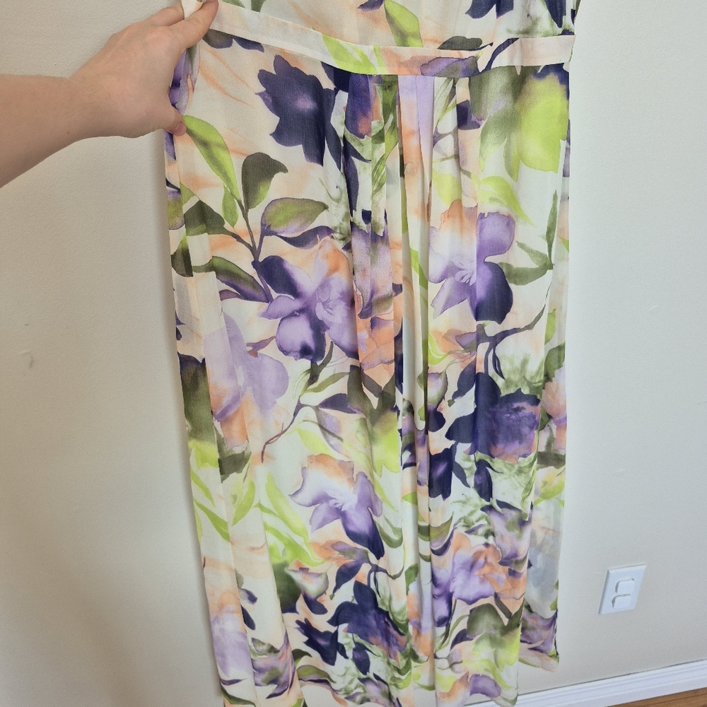 Espirit Women's Feminine Floral Watercolour Flowing Maxi Dress Size Large - Picture 5 of 6